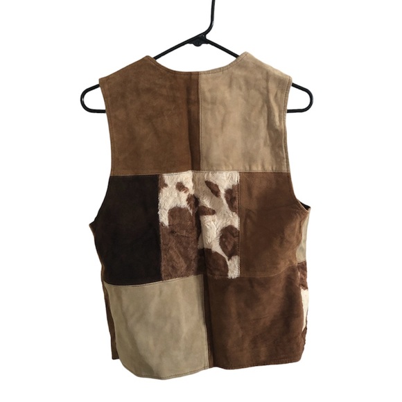 Express Leather Colorblock Sleeveless Vest - Picture 2 of 6